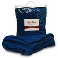 Mink Touch Luxury Blanket 50"X60"-- Navy -- (Embroidered) ***FREE RUSH***